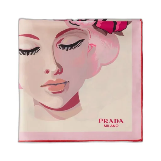 Printed Silk Twill Scarf 55X55
