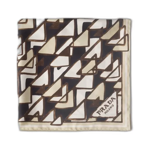 Printed Silk Twill Scarf 55X55