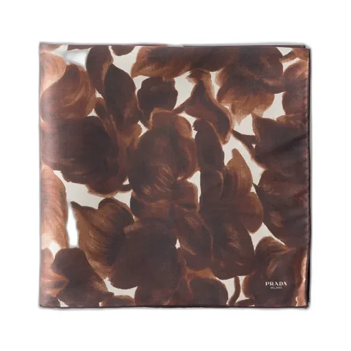 Printed Silk Shantung Scarf 65X65
