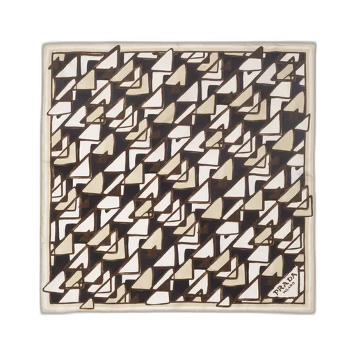Printed Silk Twill Scarf 55X55