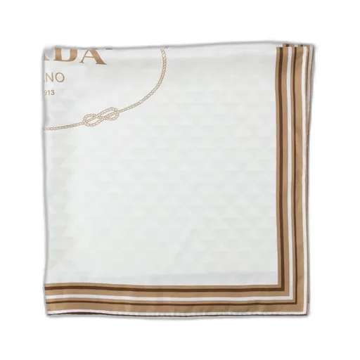 Printed Silk Twill Jacquard Scarf 90 X 90 Cm