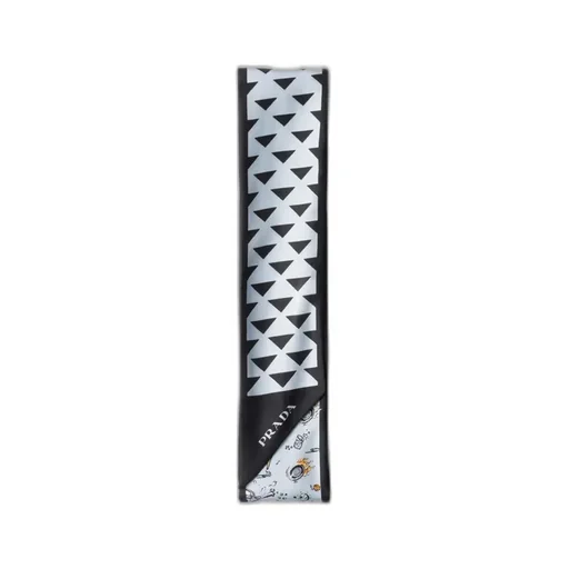 Printed Silk Twill Skinny Scarf