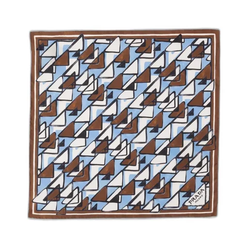 Printed Silk Twill Scarf 55X55
