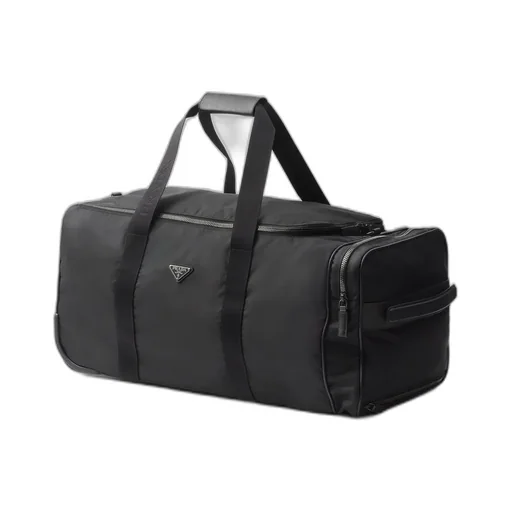 Re-Nylon And Saffiano Leather Trolley