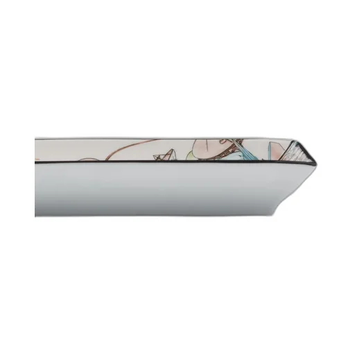 Large Rectangular Porcelain Catchall Tray - Florid