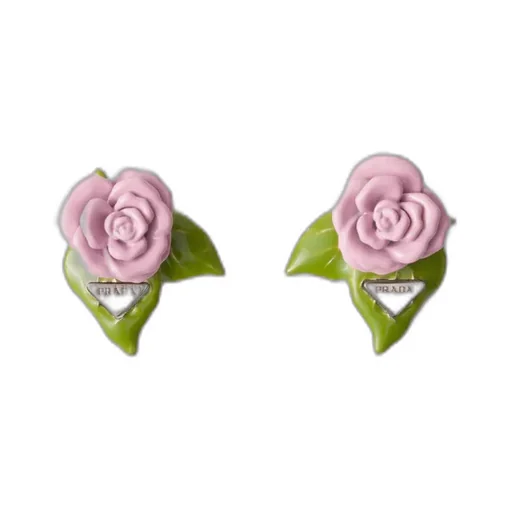 Enameled Metal Earrings