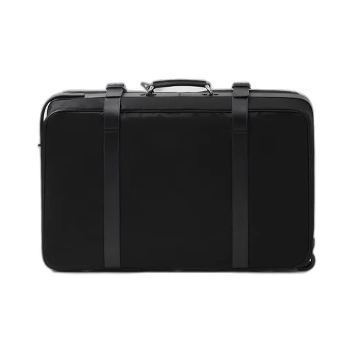 Large Re-Nylon And Saffiano Leather Suitcase