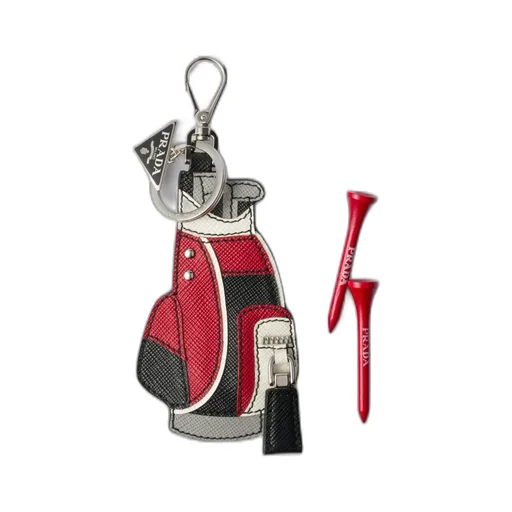 Saffiano Leather Golf Tee Bag Charm