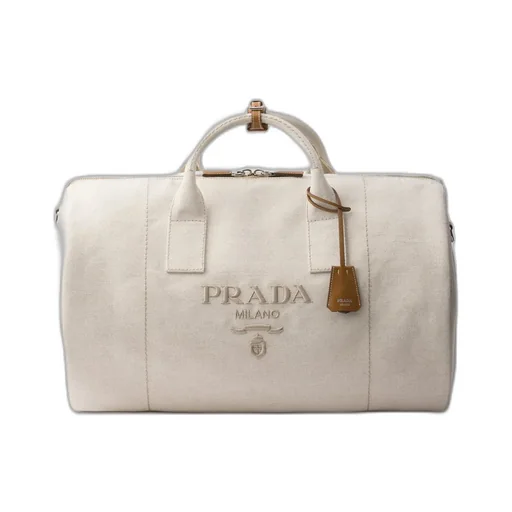 Linen Blend Duffle Bag