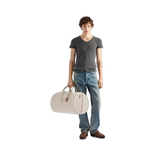 Linen Blend Duffle Bag