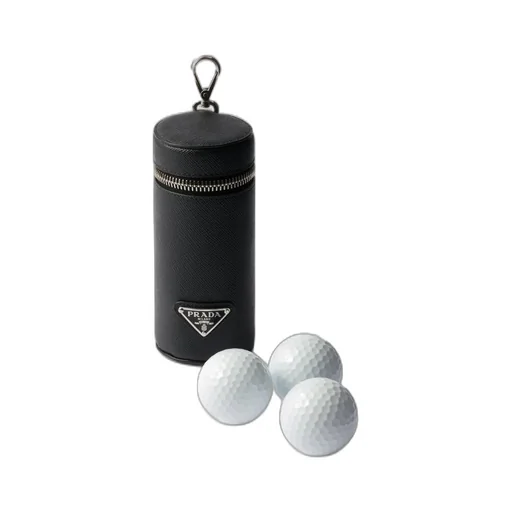 Saffiano Leather Golf Ball Case