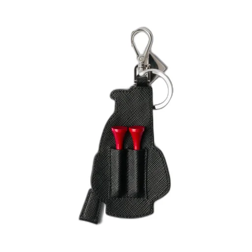 Saffiano Leather Golf Tee Bag Charm