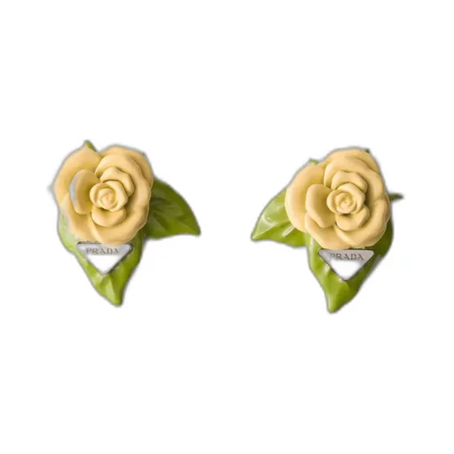 Enameled Metal Earrings