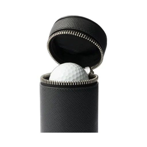 Saffiano Leather Golf Ball Case
