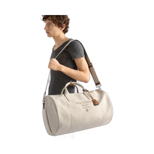 Linen Blend Duffle Bag