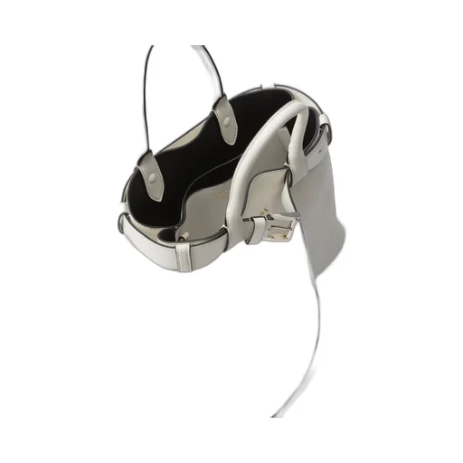 Prada Buckle Small Leather Handbag With Belt