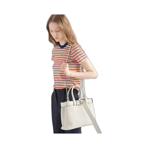 Prada Buckle Small Leather Handbag With Belt