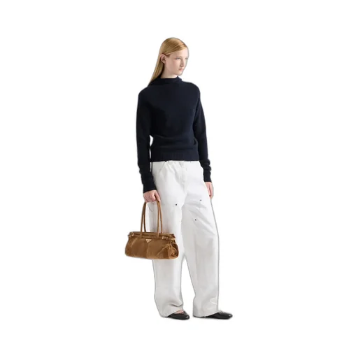 Prada Bonnie Medium Suede Handbag