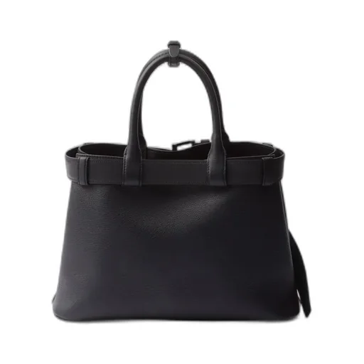 Prada Buckle Small Leather Handbag With Belt