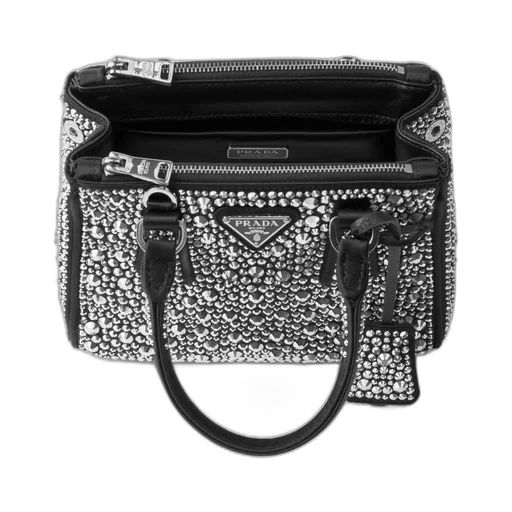 Prada Galleria Satin Micro-Bag With Decorations
