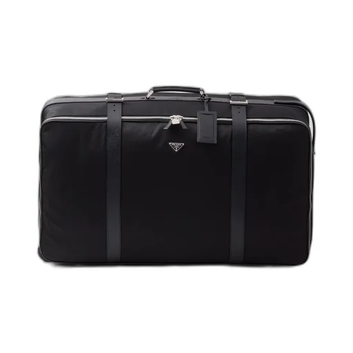 Medium Re-Nylon And Saffiano Leather Suitcase