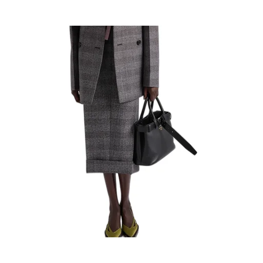 Prada Buckle Small Leather Handbag With Belt