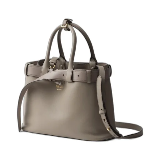 Prada Buckle Small Leather Handbag With Belt