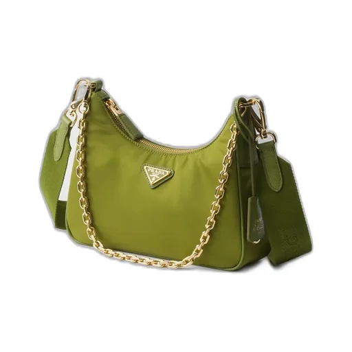 Prada Re-Edition 2005 Re-Nylon And Saffiano Leather Bag With Charm