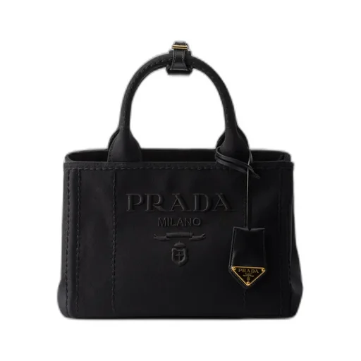 Prada JardiniÈRe Small Cotton Canvas Handbag