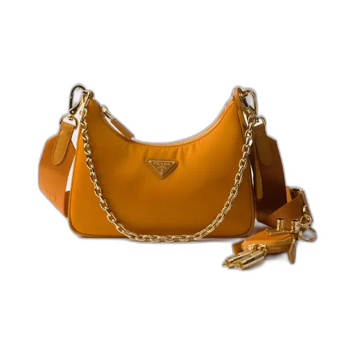 Prada Re-Edition 2005 Re-Nylon And Saffiano Leather Bag With Charm