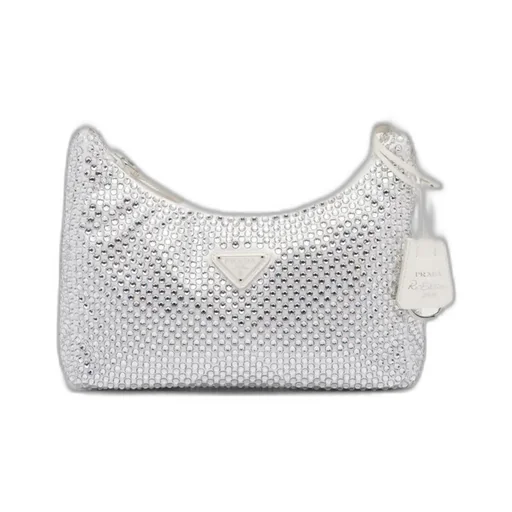 Prada Re-Edition Satin Mini-Bag With Crystals