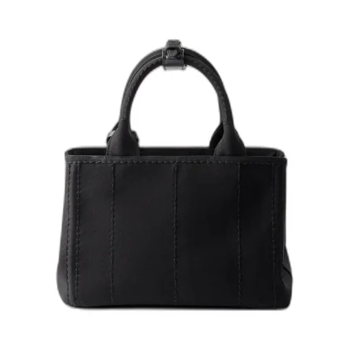 Prada JardiniÈRe Small Cotton Canvas Handbag