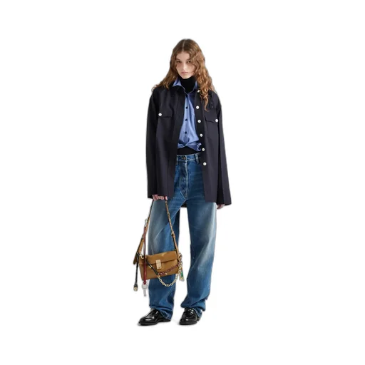 Prada Soft Sound Small Leather Shoulder Bag With Charms
