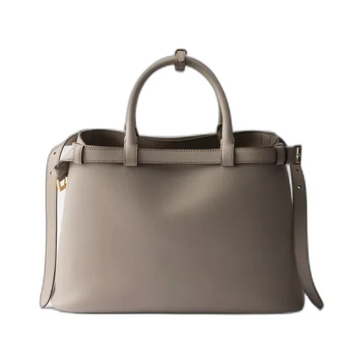 Prada Buckle Medium Leather Handbag With Double Belt