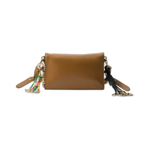 Prada Soft Sound Small Leather Shoulder Bag With Charms