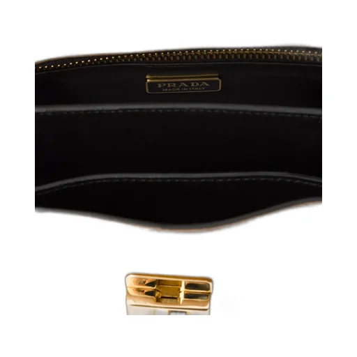 Prada Soft Sound Small Leather Shoulder Bag With Charms