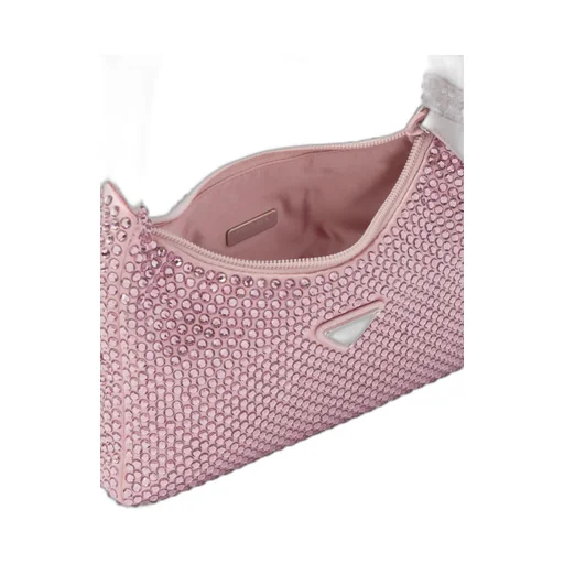 Prada Re-Edition Satin Mini-Bag With Crystals