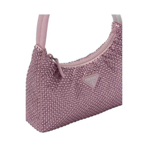 Prada Re-Edition Satin Mini-Bag With Crystals