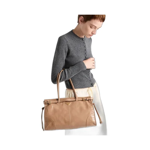 Prada Bonnie Large Leather Handbag