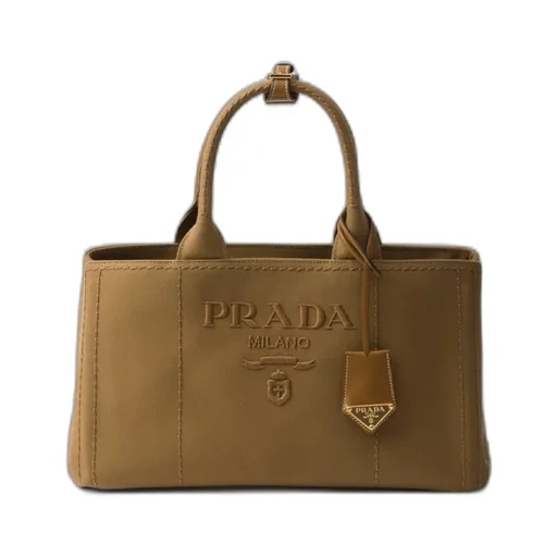 Prada JardiniÈRe Large Cotton Canvas Handbag