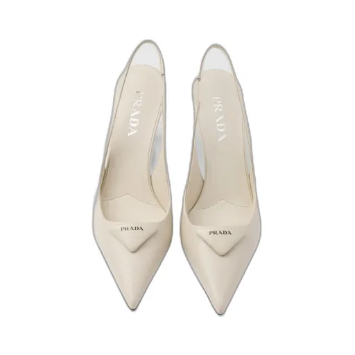 Saffiano Patent Leather Slingback Pumps