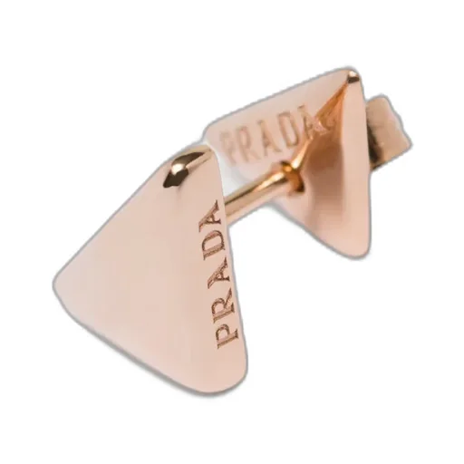 Eternal Gold Nano Triangle Mono Earring In Rose Gold