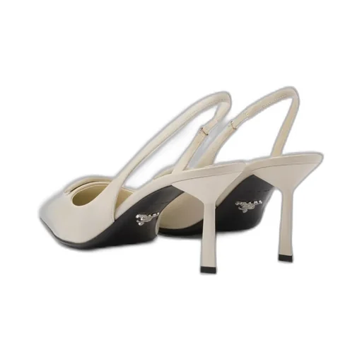 Saffiano Patent Leather Slingback Pumps