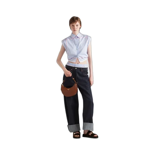 Prada Arqué Small Leather Shoulder Bag