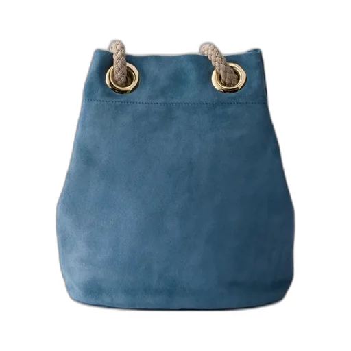 Small Prada Mariner Suede Bucket Bag