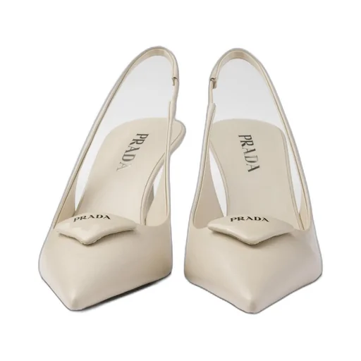 Saffiano Patent Leather Slingback Pumps