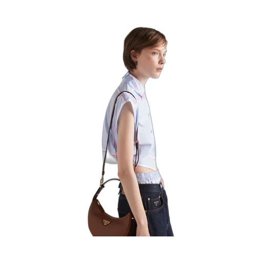 Prada Arqué Small Leather Shoulder Bag