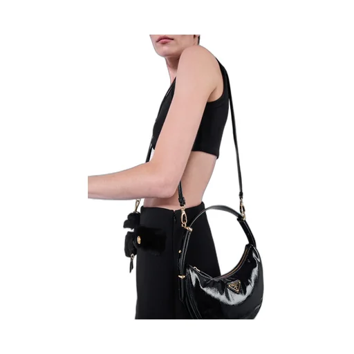 Prada Arqué Naplak Patent Leather Shoulder Bag
