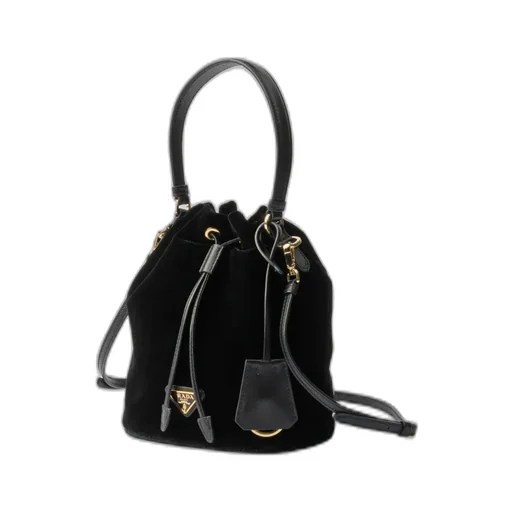 Velvet Mini-Bag With Nappa Leather Details