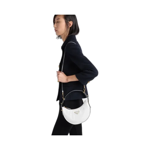 Prada Arqué Naplak Patent Leather Shoulder Bag
